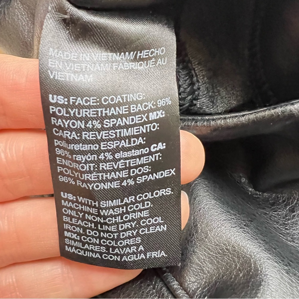 White House Black Market Faux Leather Runway Leggings. Size 0 Long. NWT - Picture 11 of 15